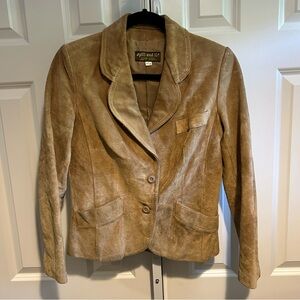 Split End Ltd. Genuine Leather Blazer – Made in Argentina (Size 11/12)